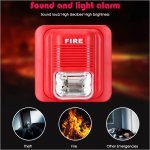 Security Siren Fire Strobe - Sound-light Fire Alarm - 12V/24V